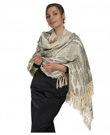 Палантин Унисекс HW.FR240-PLUME/BLANCHE